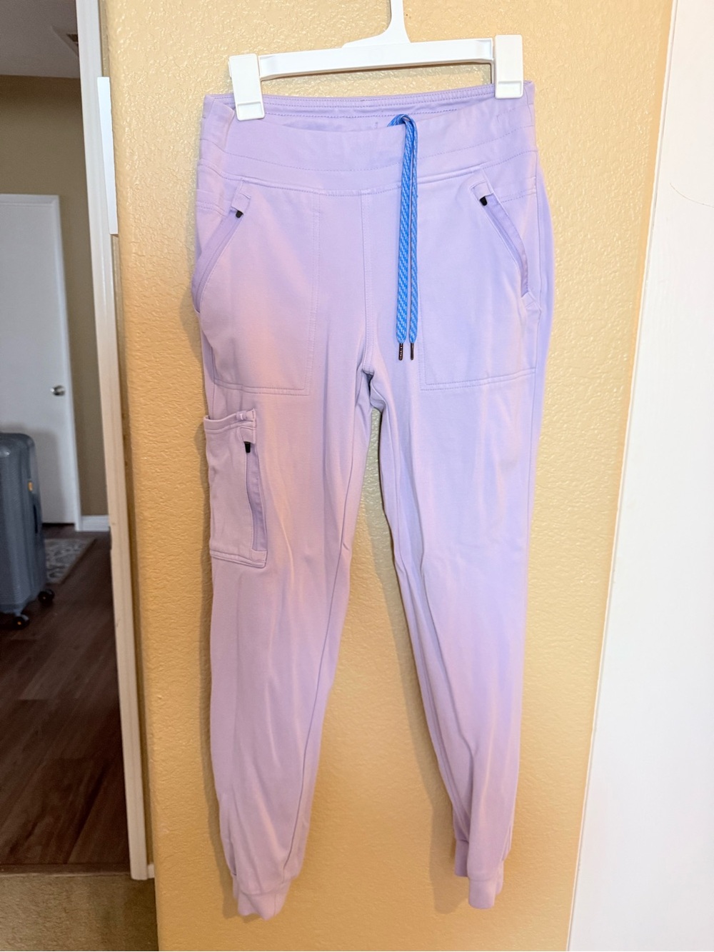 Jaanuu Lilac Cargo Jogger with Blue Drawstring